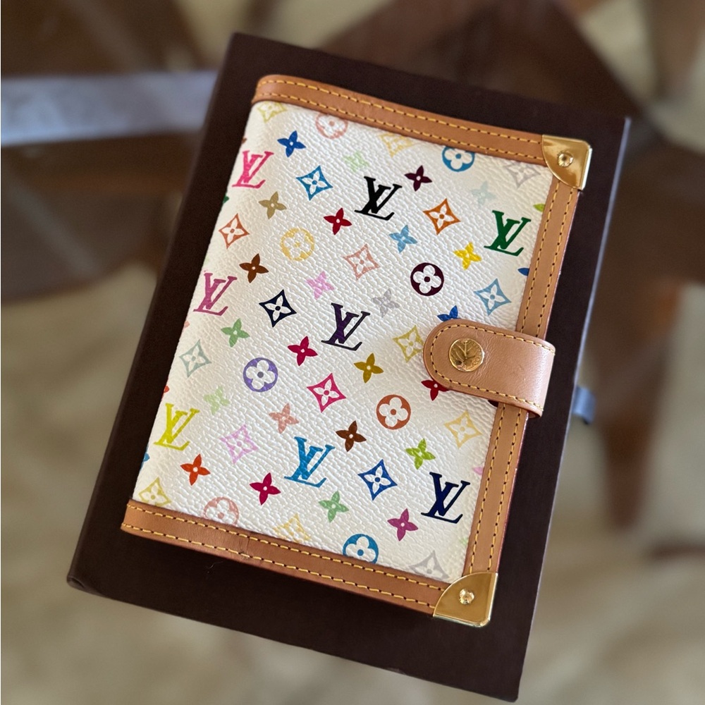 White Monogram Multicolor PM Small Agenda/Notebook Cover : 2005